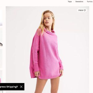 Gray/Blue Free People ottoman top